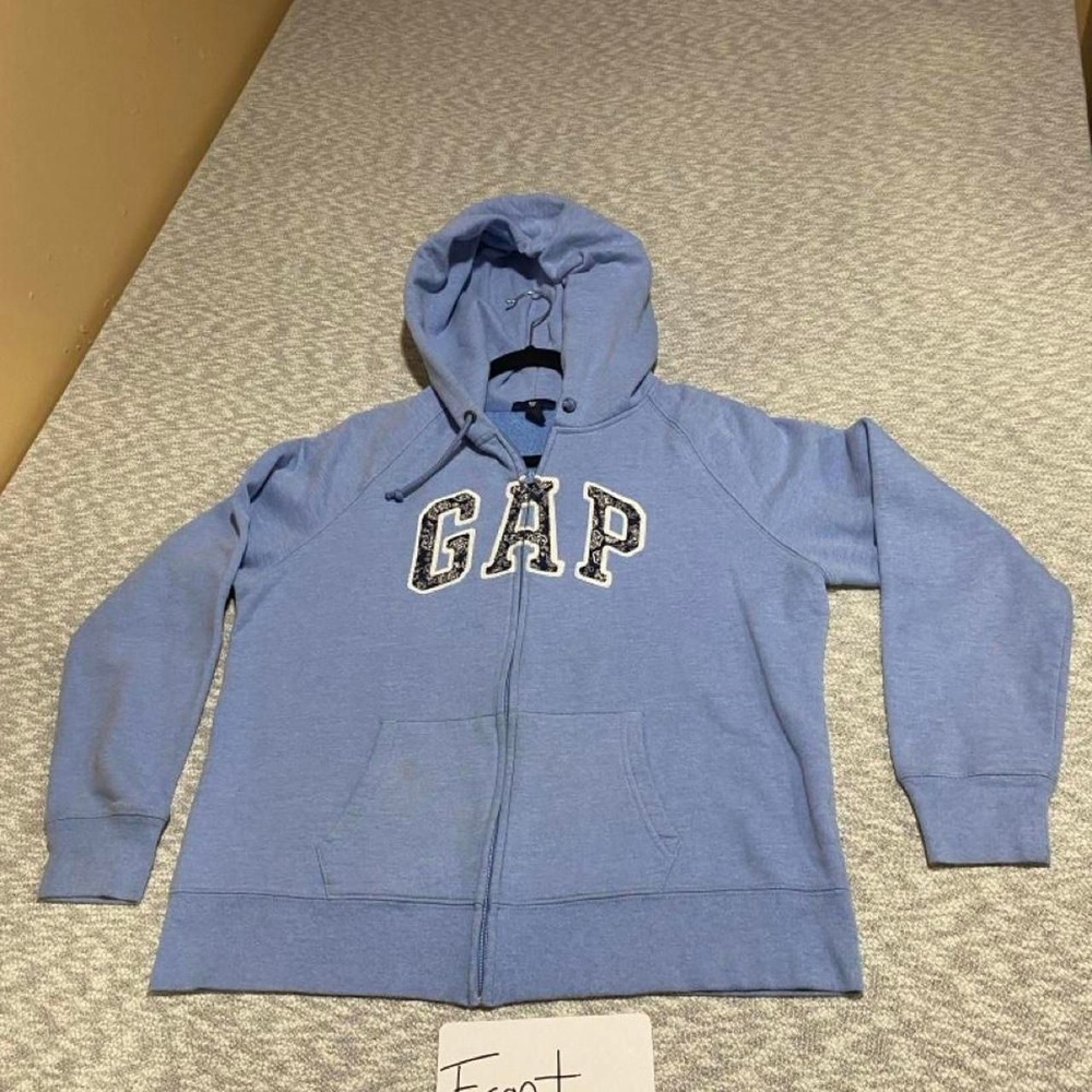 Gap blue zip up hoodie girl teen XL(14/16). SKU-C14Cotton & polyester blend.